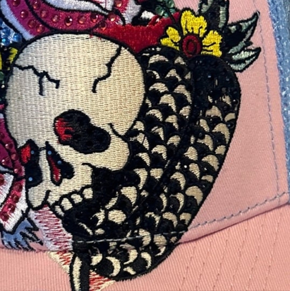 Don ED Hardy Vintage Mesh Snapback Trucker Hat - Picture 3 of 9